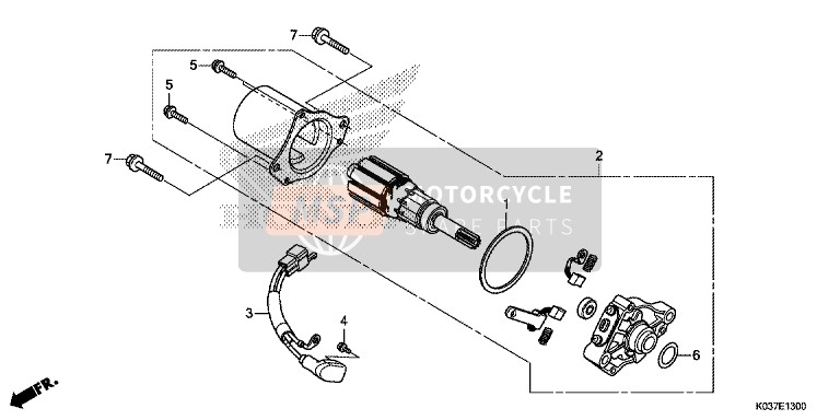 32105KWW742, Sub Cord, Starter Motor, Honda, 0